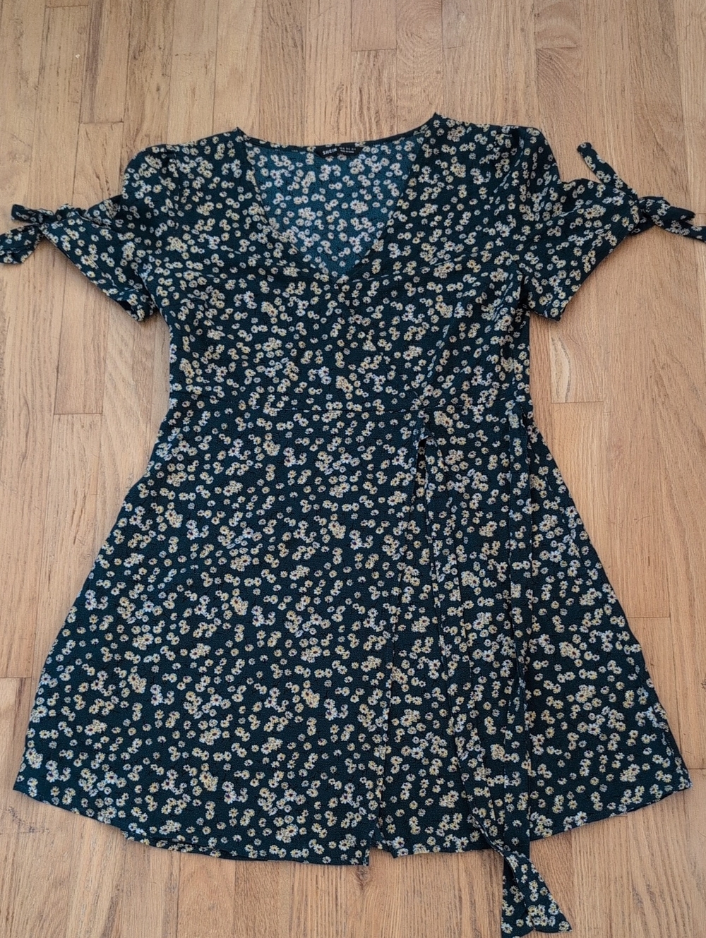 Shein Green Floral Dress